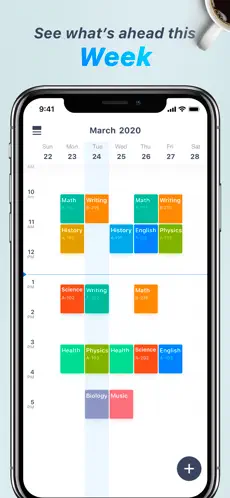 Pocket Schedule Planner assignments screenshot