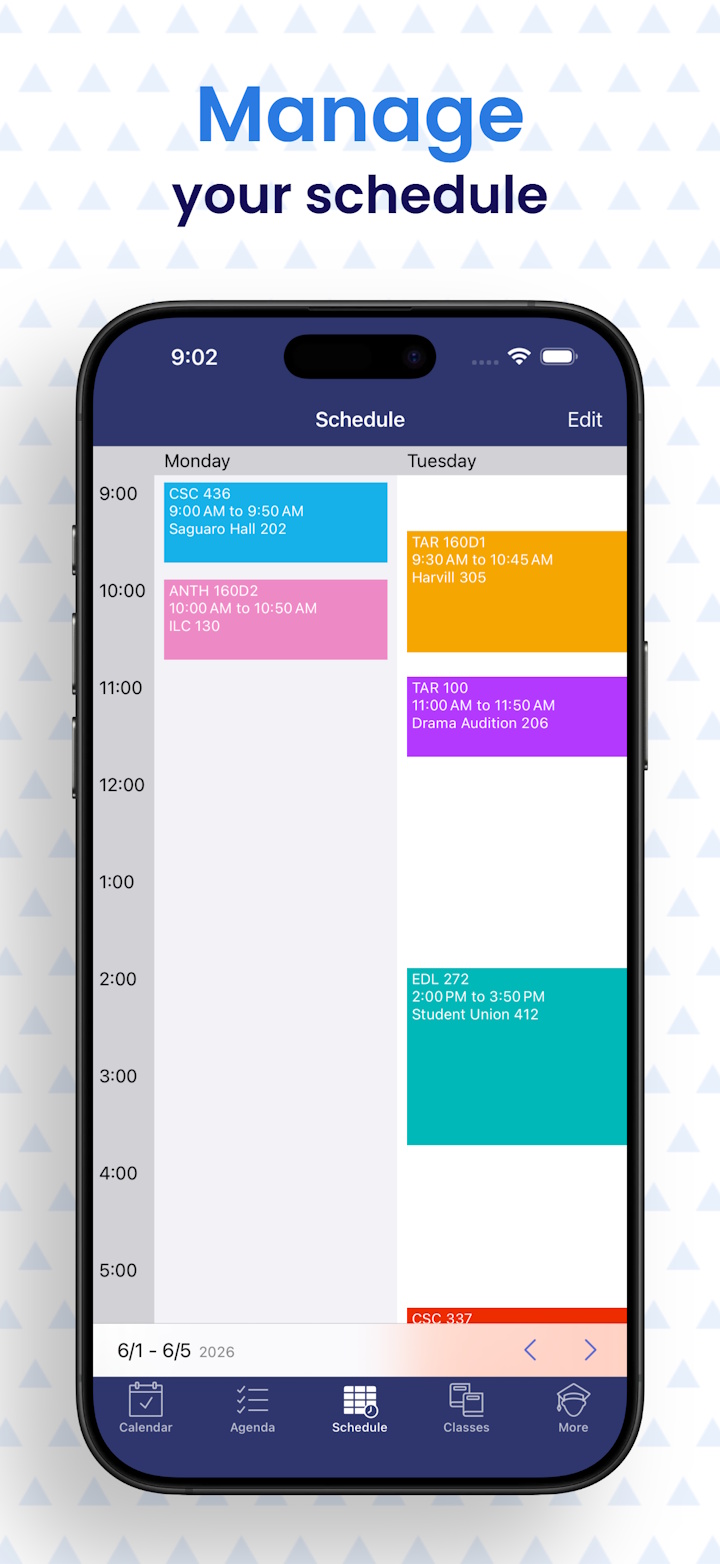 Power Planner schedule view screenshot
